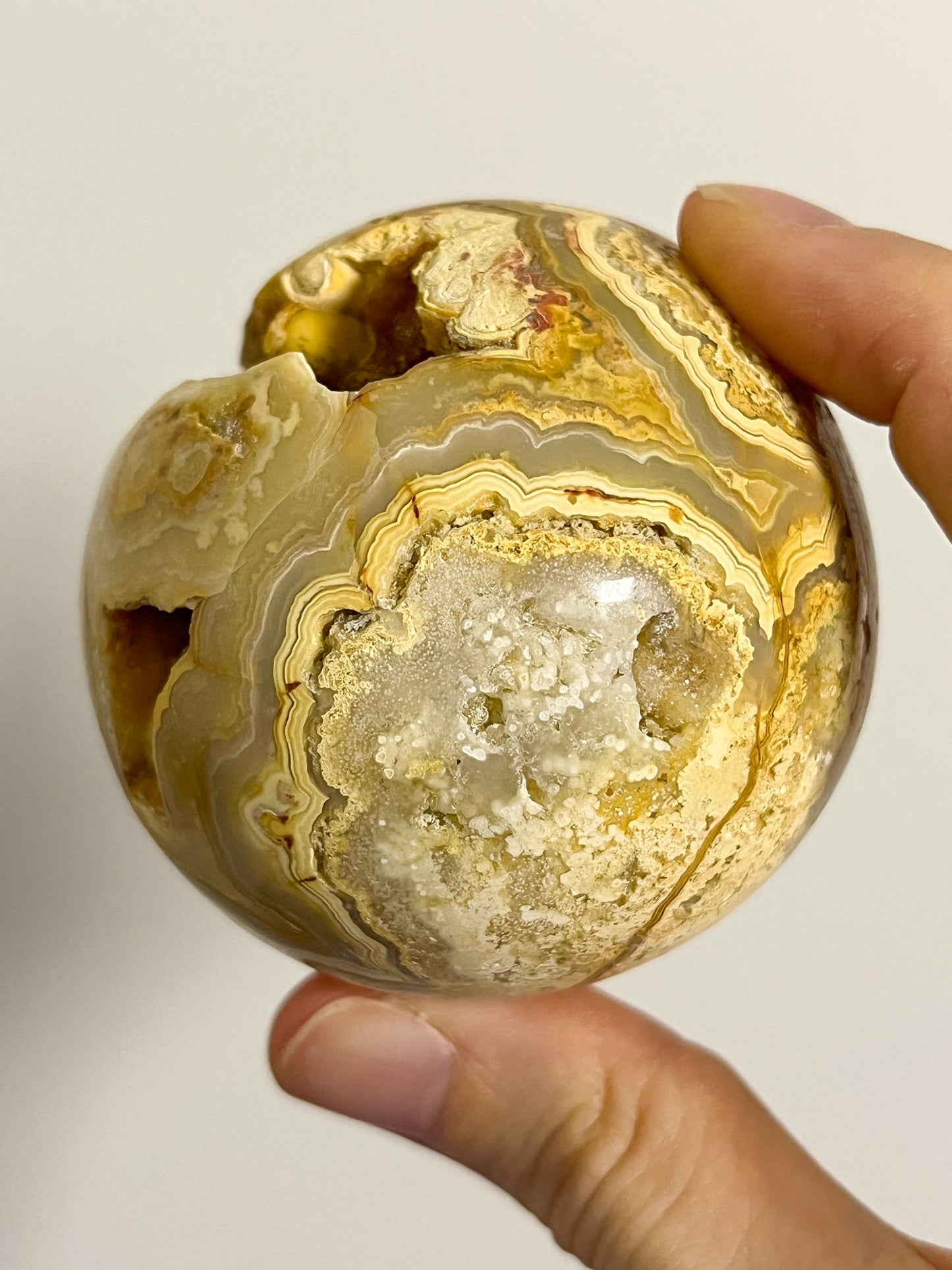 Golden Crazy Lace Agate Sphere #11