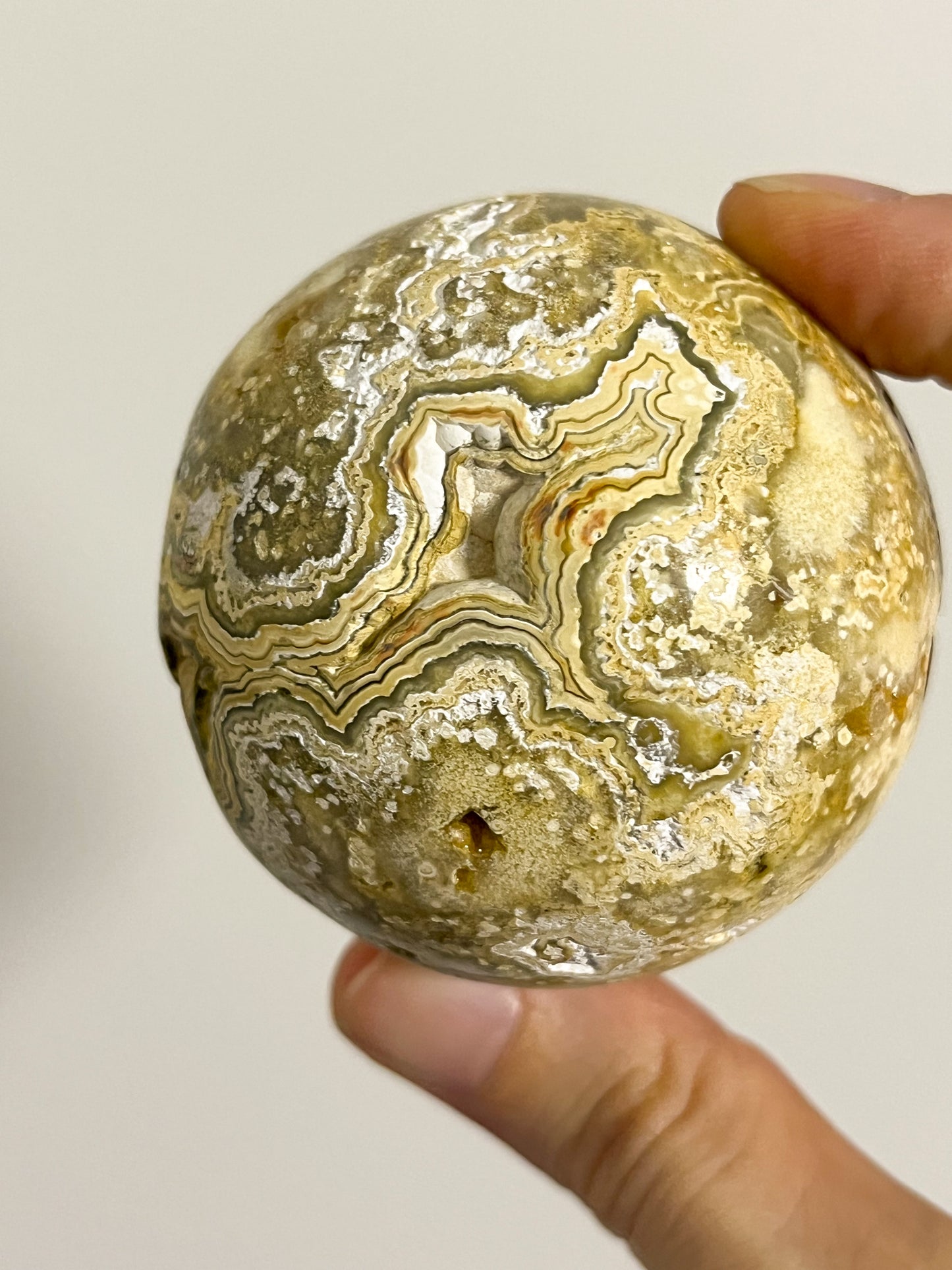 Golden Crazy Lace Agate Sphere #12