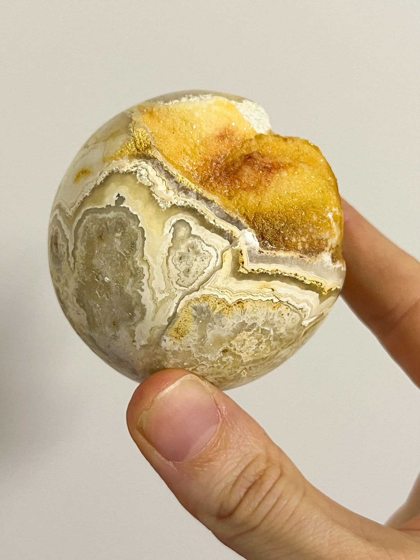 Golden Crazy Lace Agate Sphere #13