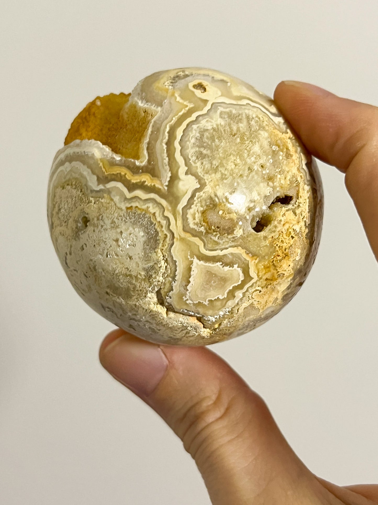 Golden Crazy Lace Agate Sphere #13