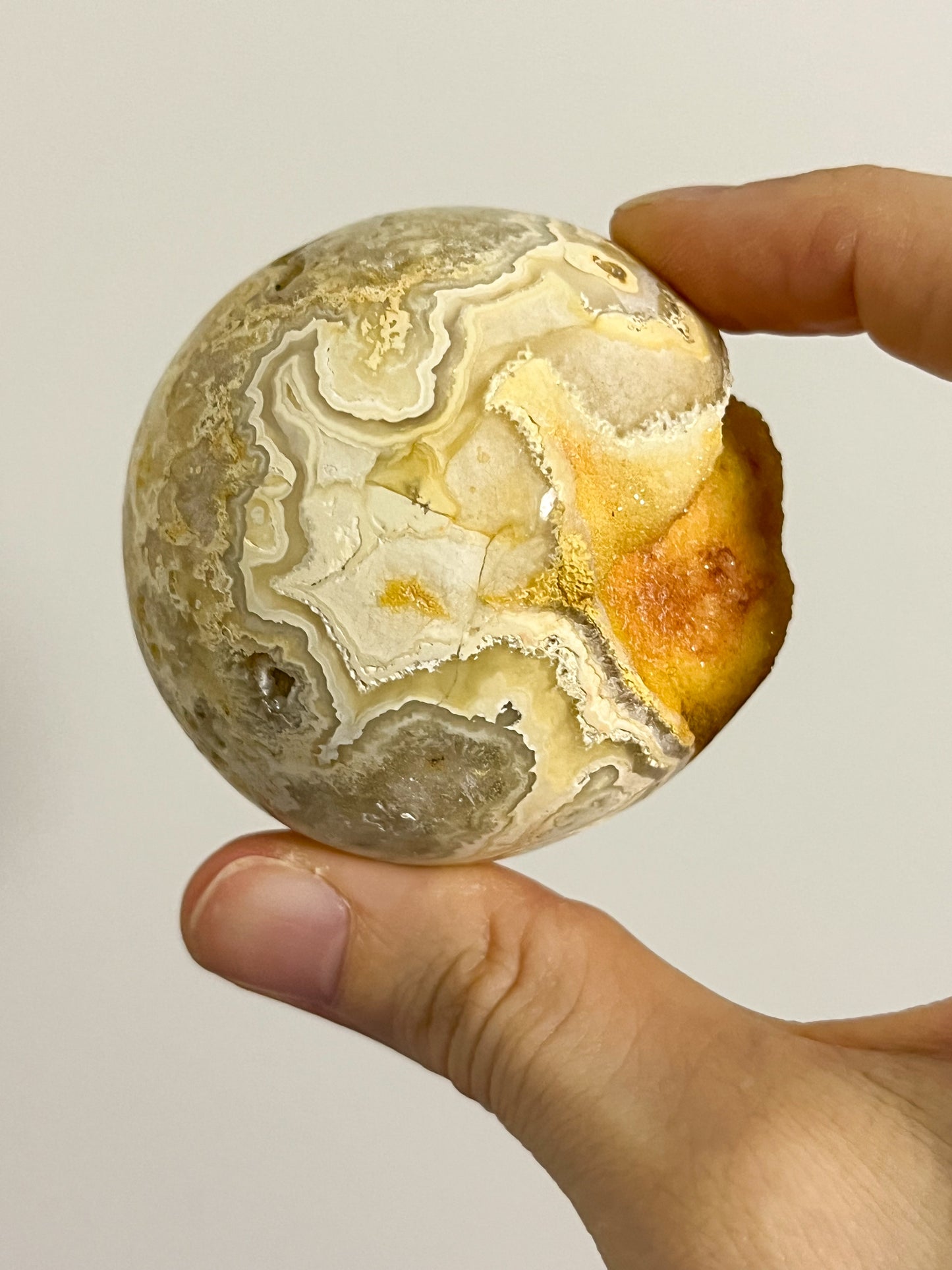 Golden Crazy Lace Agate Sphere #13