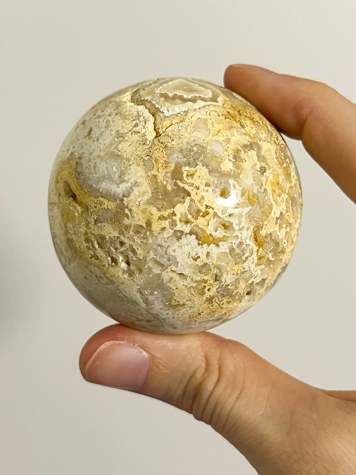 Golden Crazy Lace Agate Sphere #13