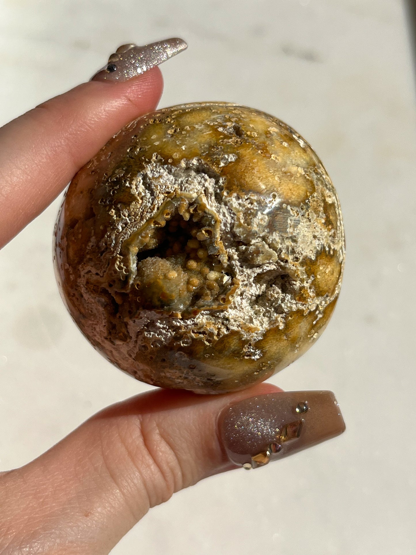 Golden Crazy Lace Agate Sphere #C