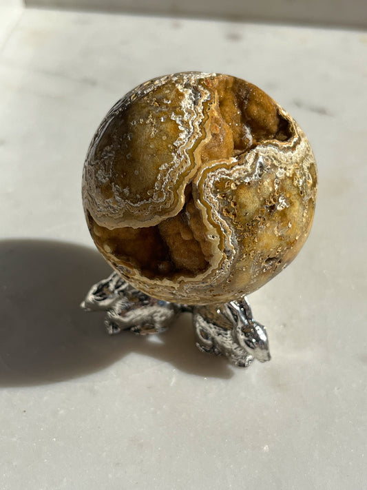 Golden Crazy Lace Agate Sphere #C