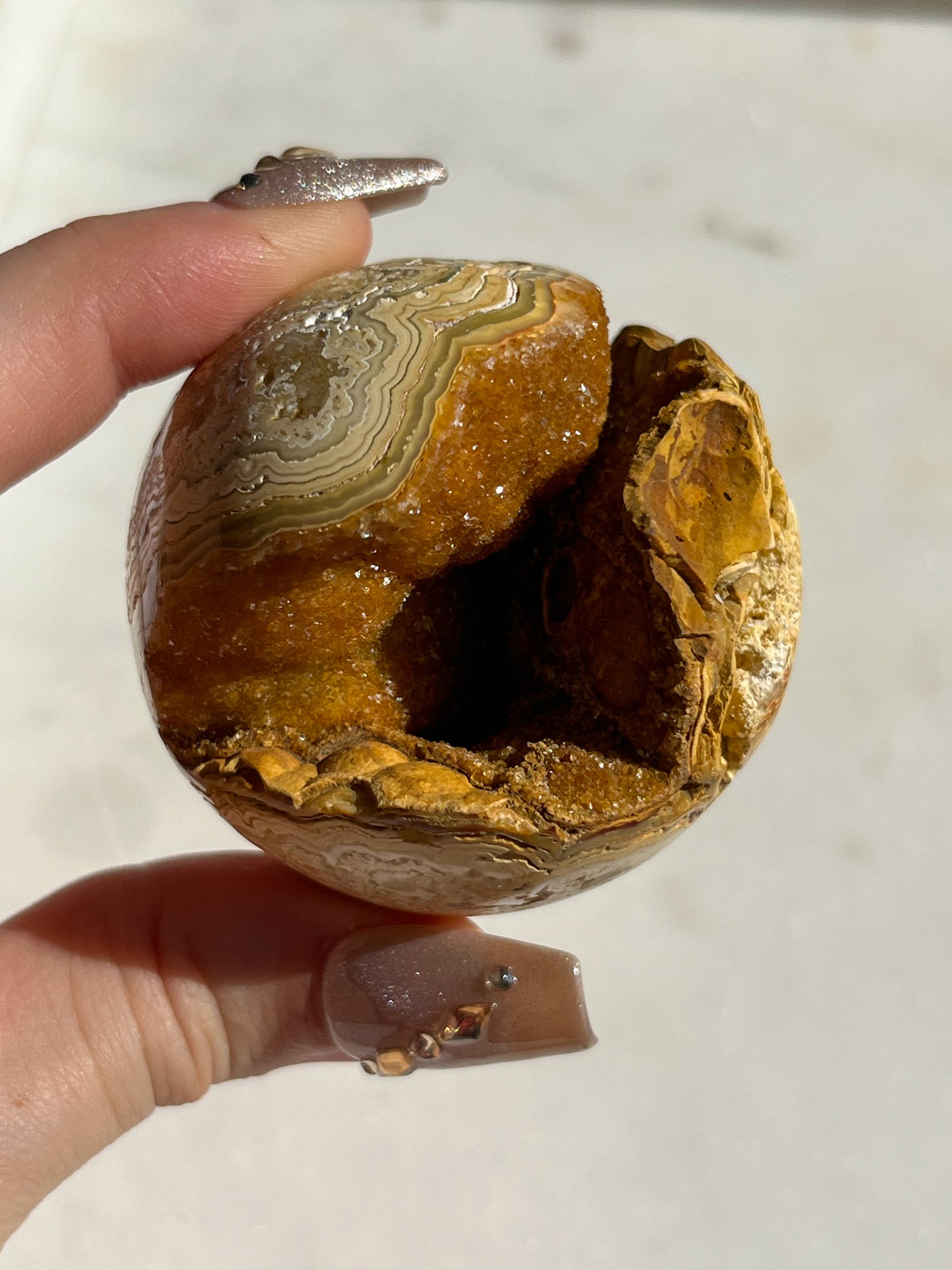 Golden Crazy Lace Agate Sphere #G