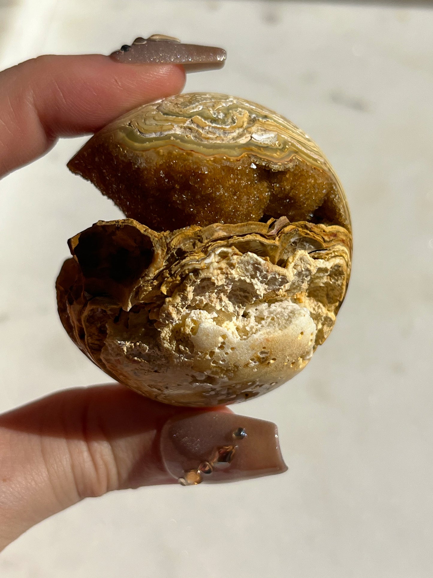 Golden Crazy Lace Agate Sphere #G