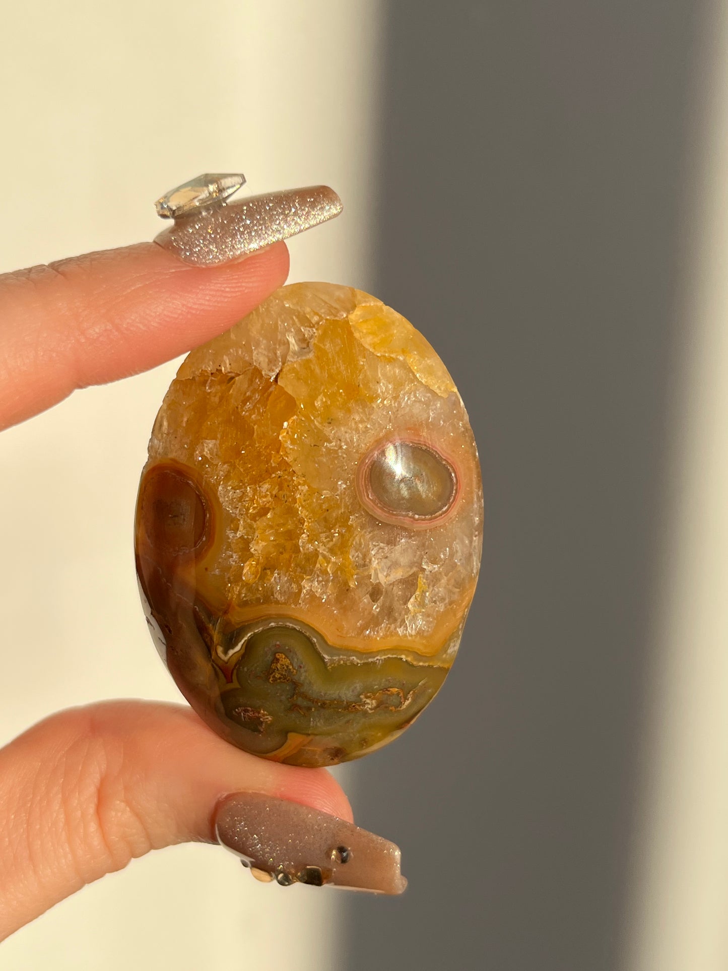 Golden Healer Quartz x Agate Palmstone A