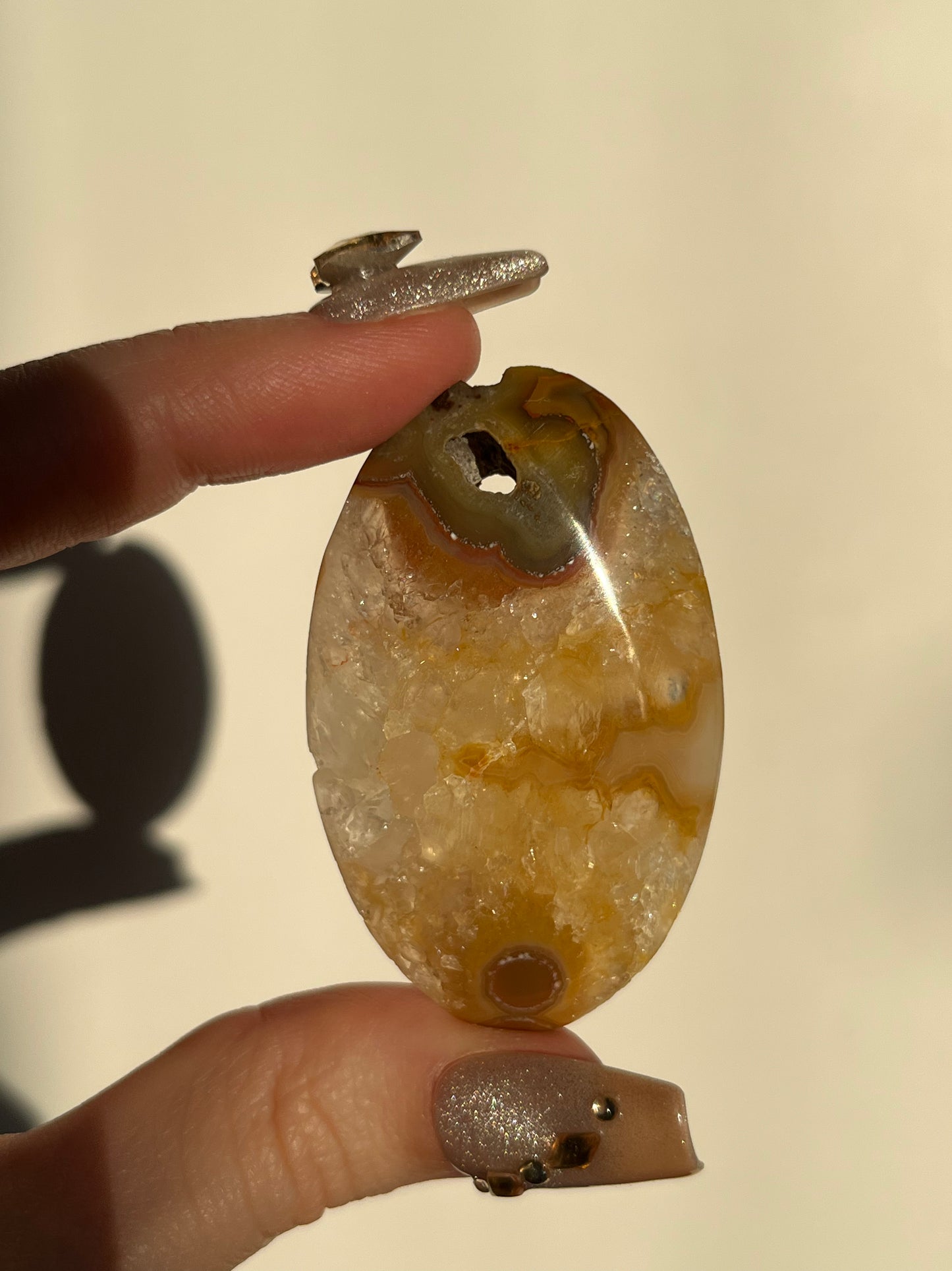 Golden Healer Quartz x Agate Palmstone D