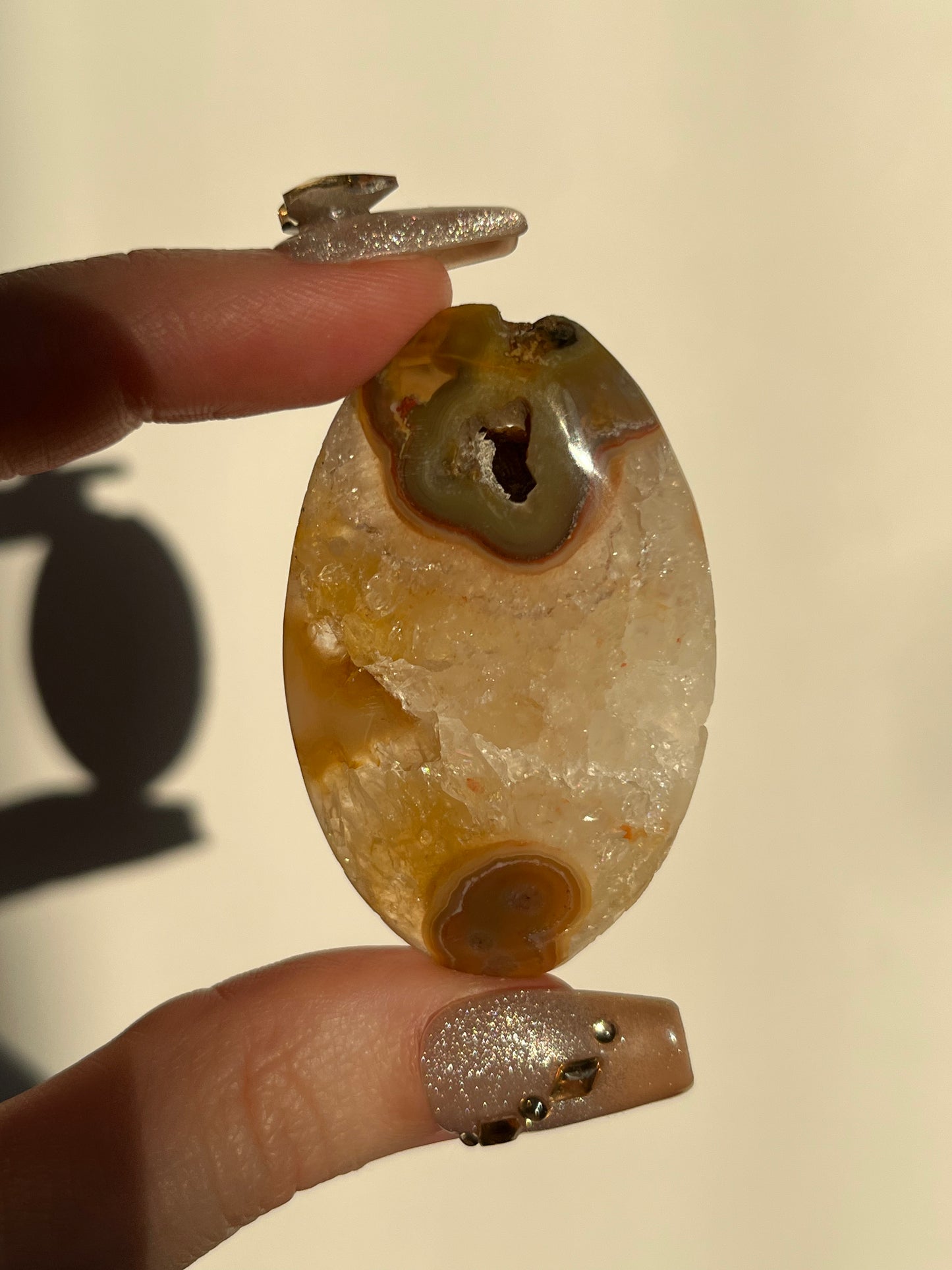 Golden Healer Quartz x Agate Palmstone D