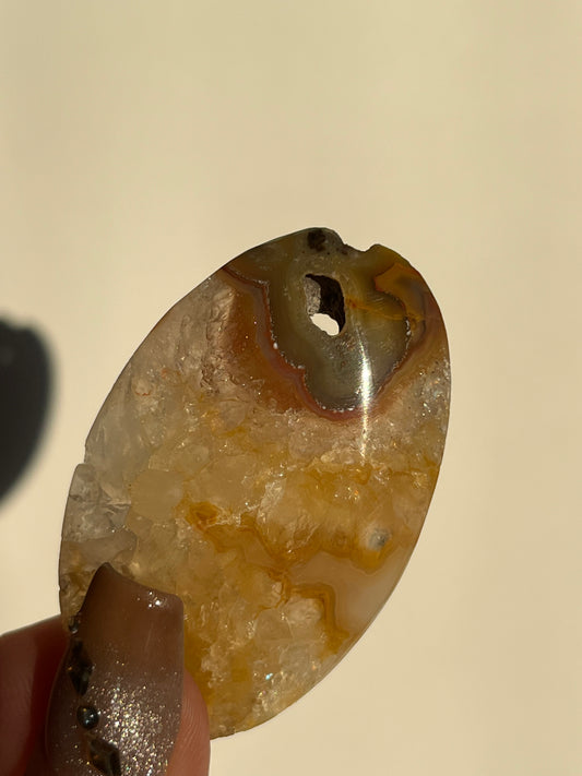 Golden Healer Quartz x Agate Palmstone D