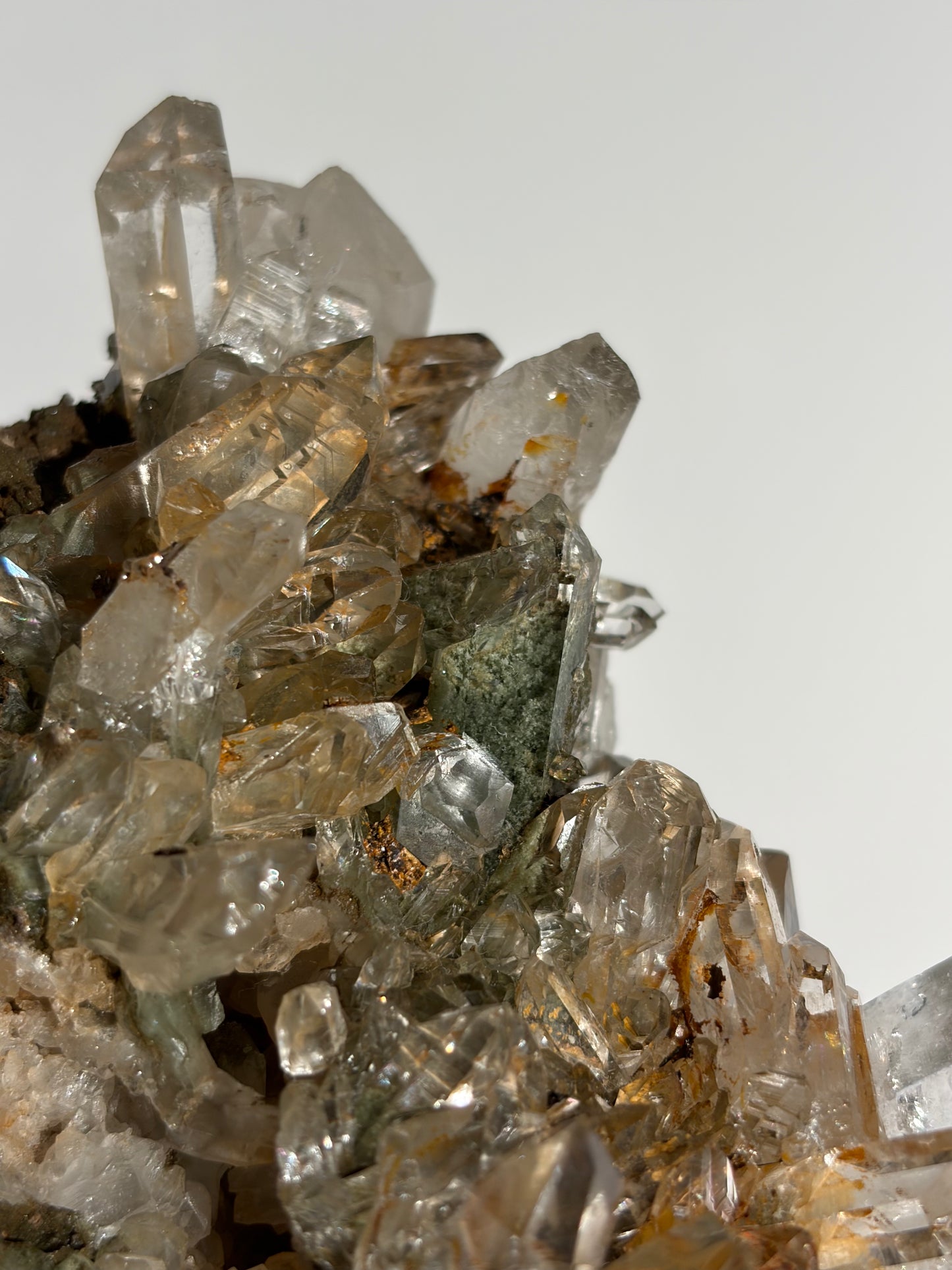 Water Clear Golden Healer Chlorite Included Quartz Specimen C