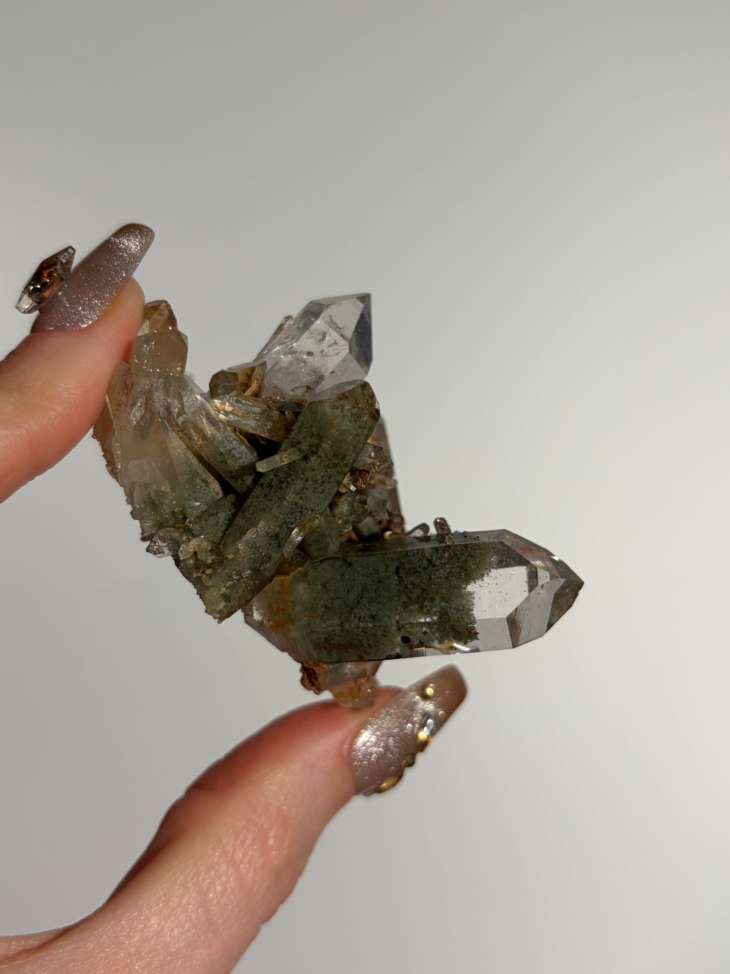 Water Clear Golden Healer Chlorite Included Quartz Specimen H