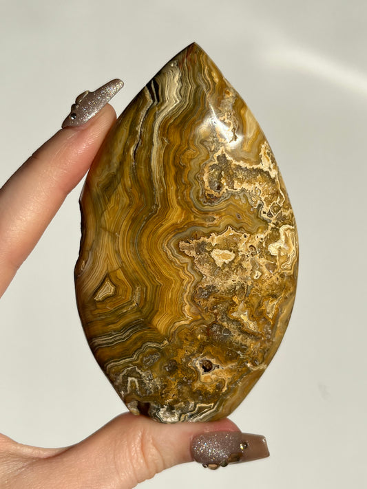 Golden Lace Agate Flame A