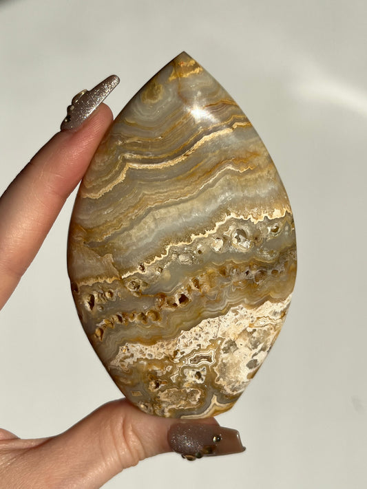 Golden Lace Agate Flame B