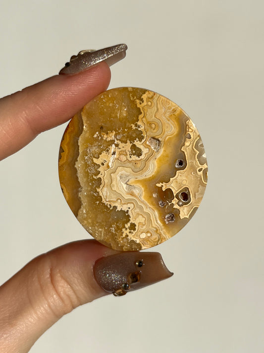 Golden Lace Agate Flat Stone G