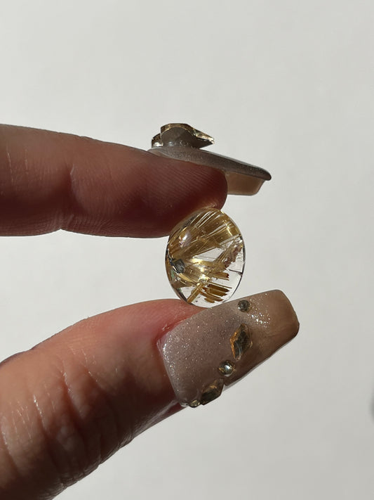 Gem Grade Golden Rutilated Quartz Oval Cabochon (You Choose)