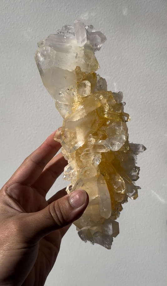 “Celestial Spine” Golden Healer Faden Quartz Specimen