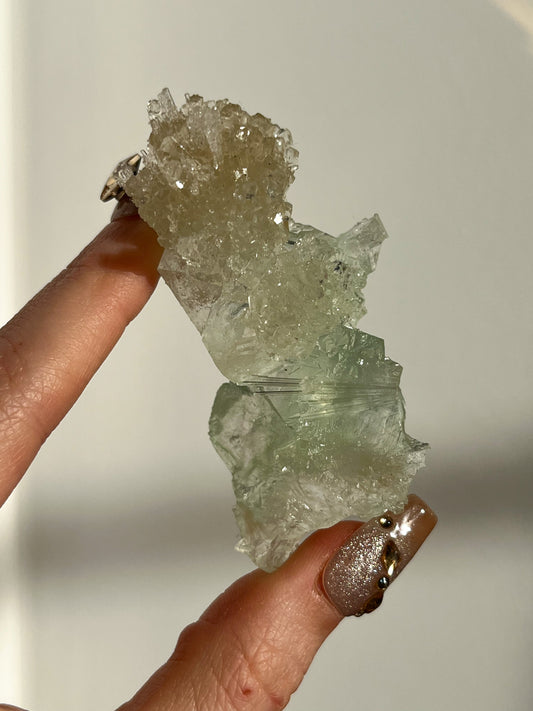 Green Apophyllite with Thomsonite, Mesolite & Calcite Specimen #1