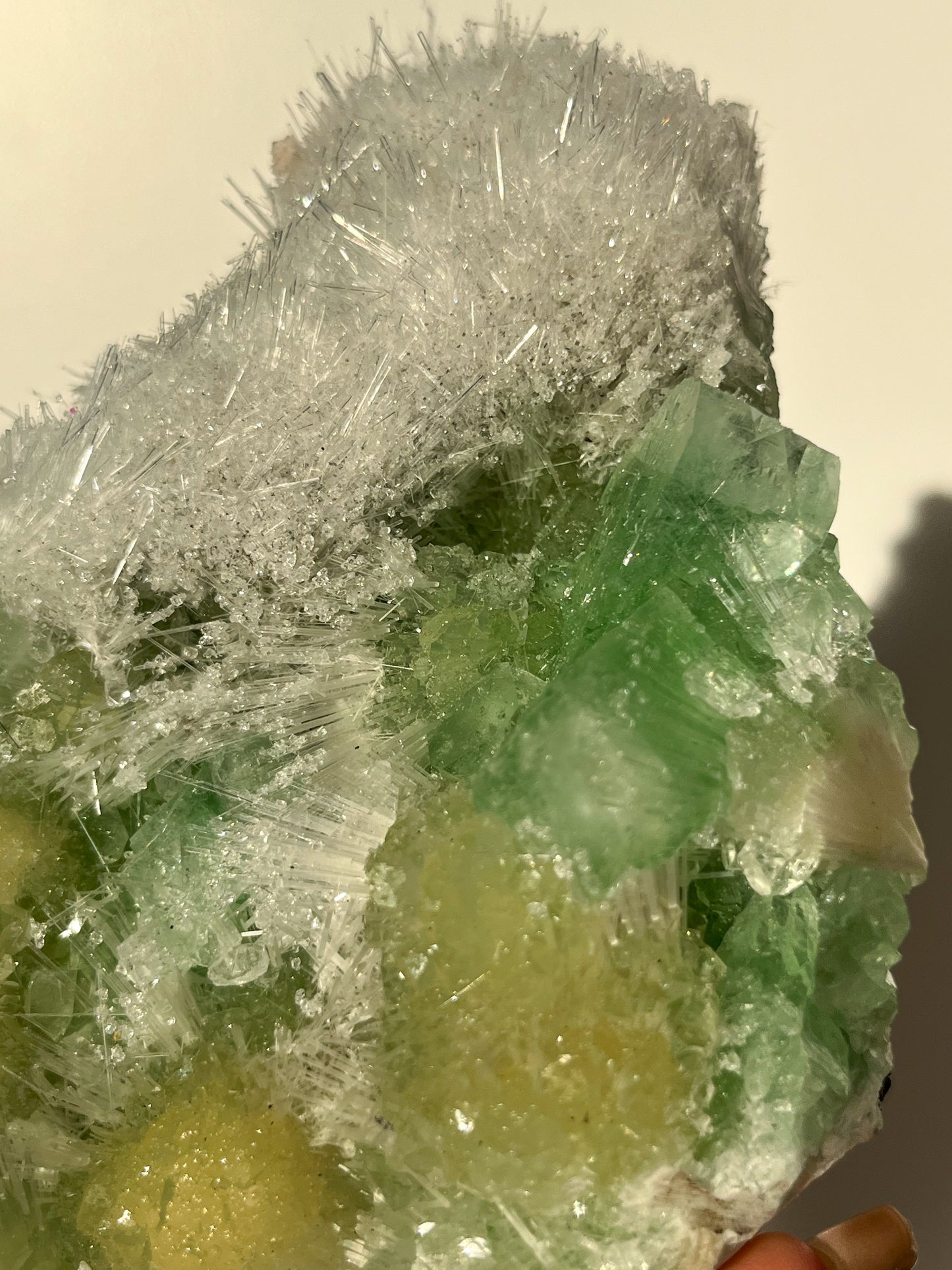 Green Apophyllite with Thomsonite, Mesolite & Calcite Specimen #24 (Perfectly Imperfect)