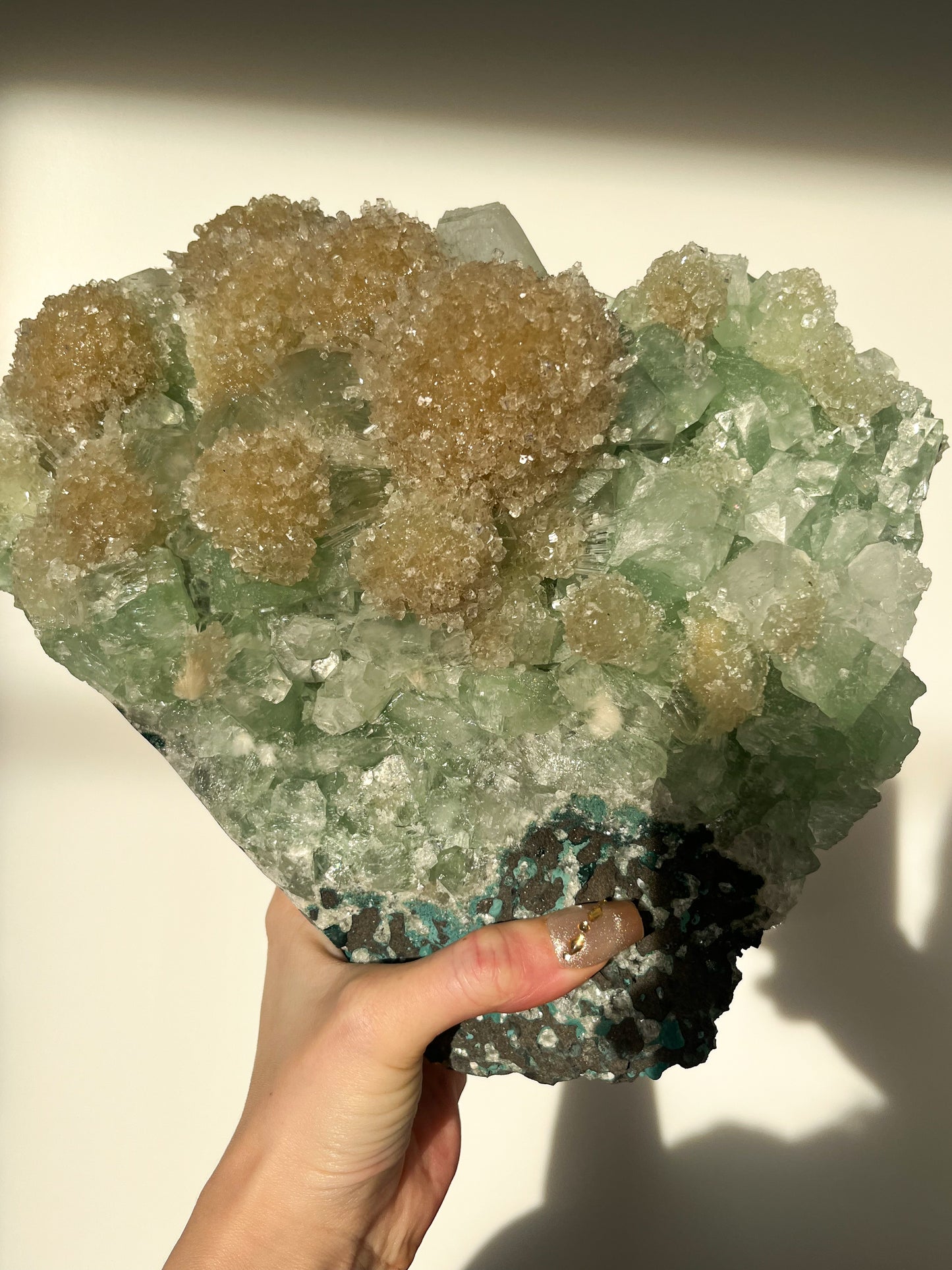 Green Apophyllite with Thomsonite, Mesolite & Calcite Specimen #26