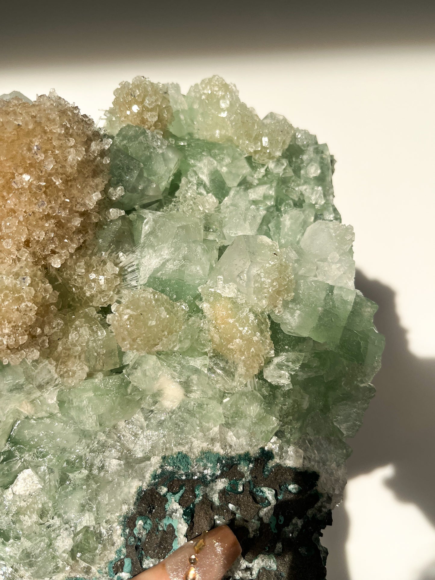 Green Apophyllite with Thomsonite, Mesolite & Calcite Specimen #26