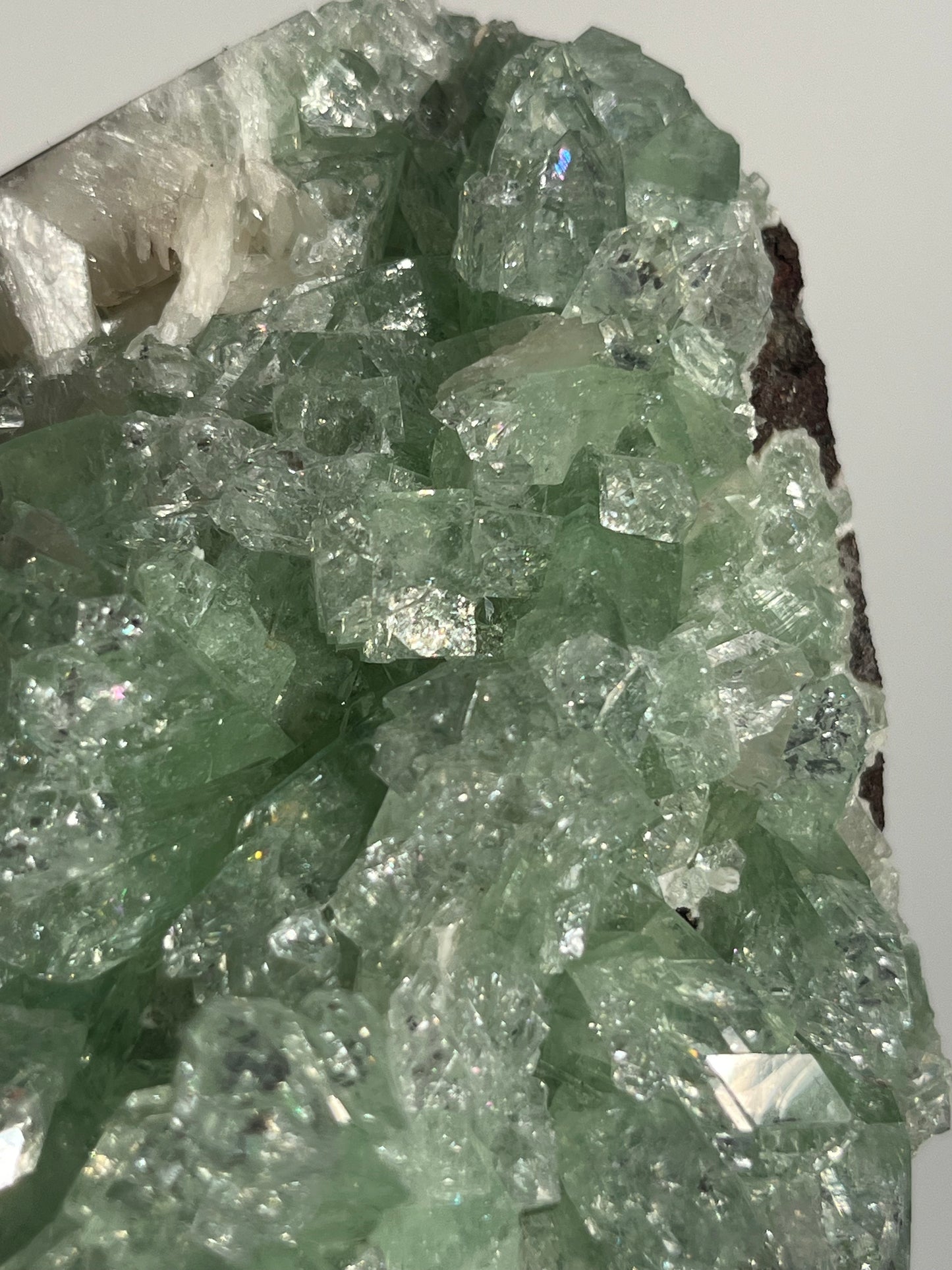 Pointed Green Apophyllite with Scolecite and Stilbite Specimen B