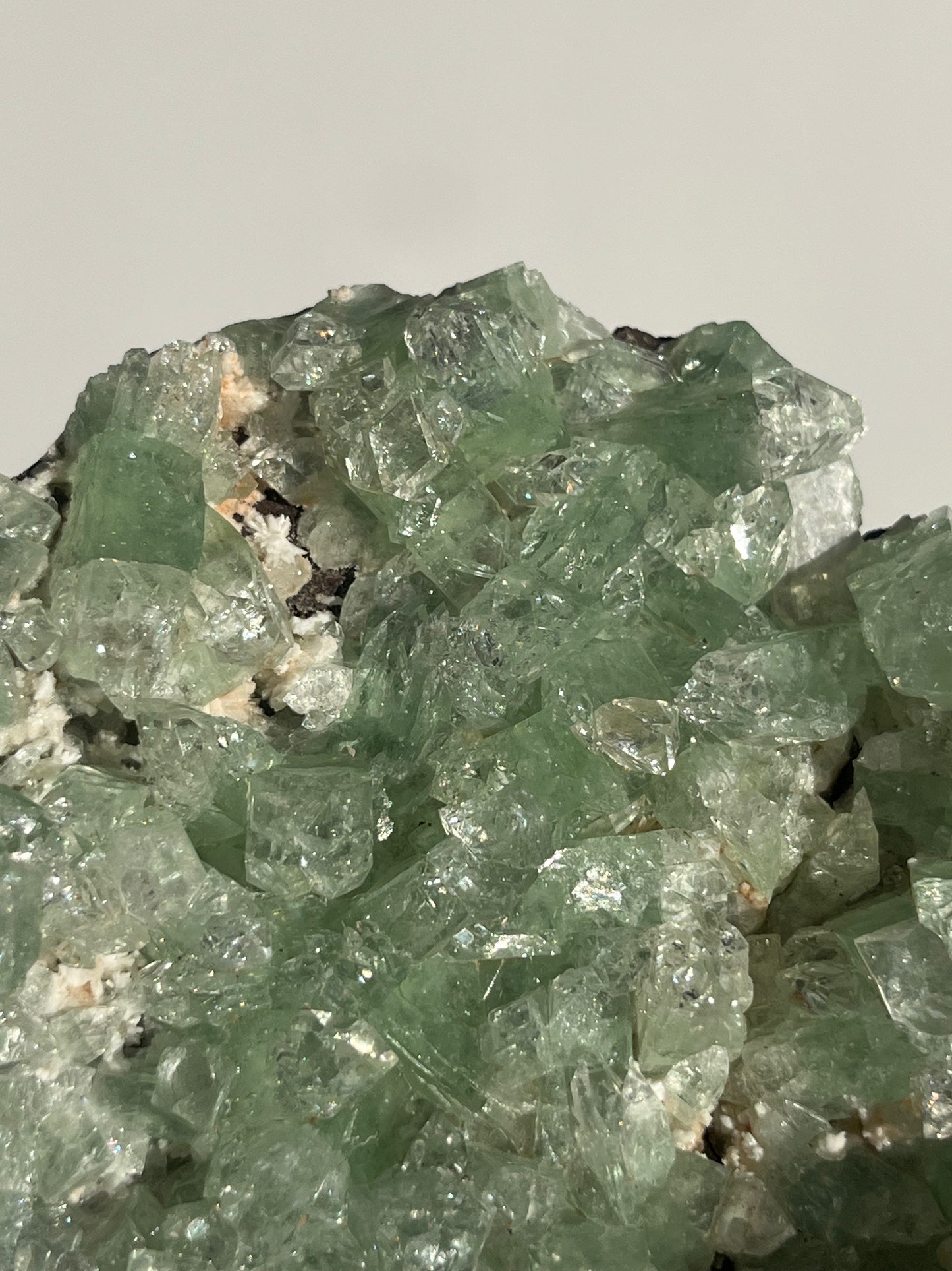 Pointed Green Apophyllite and Stilbite Specimen C