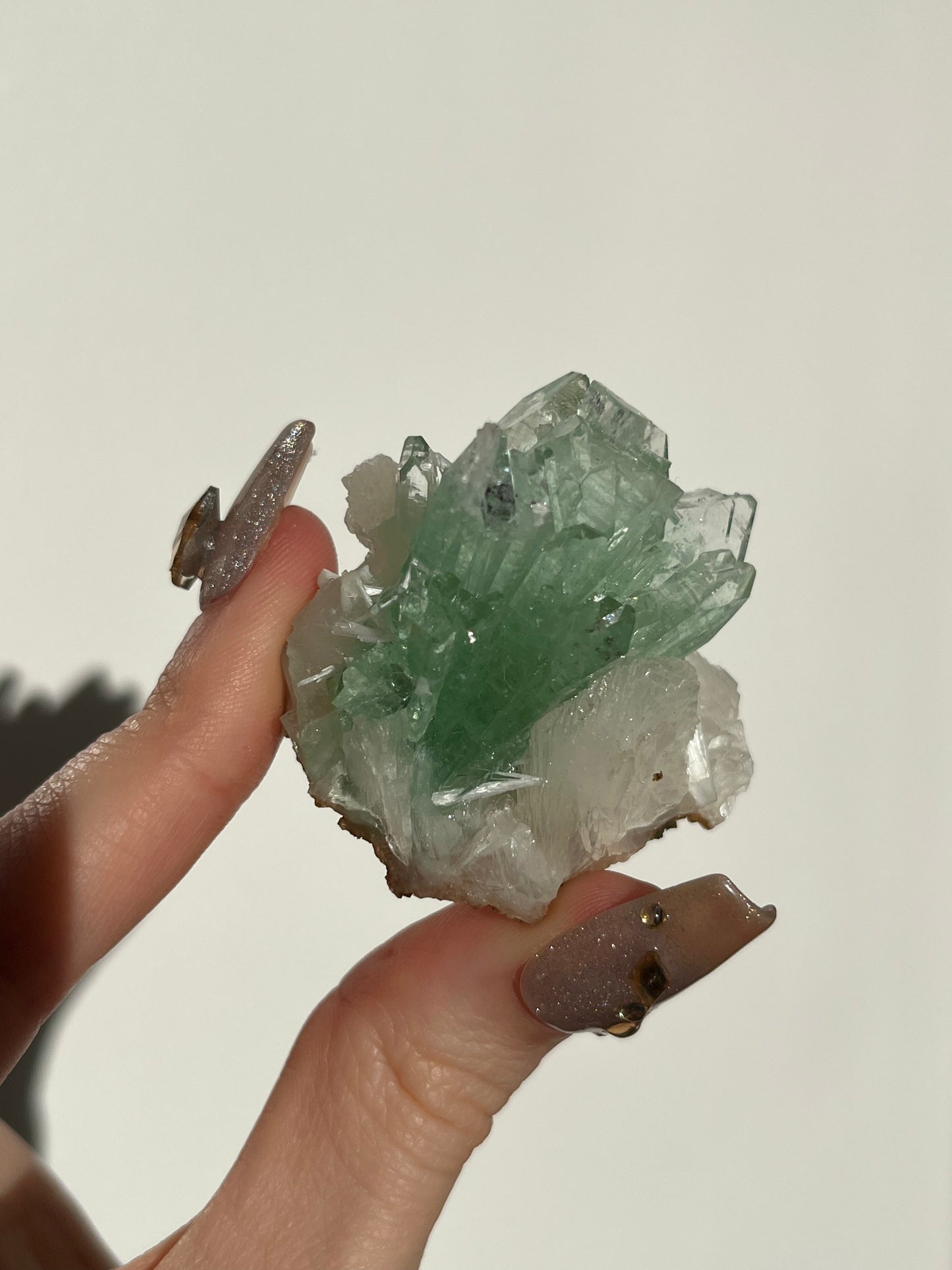 Pointed Fluorapophyllite with Stilbite and Scolecite Specimen B