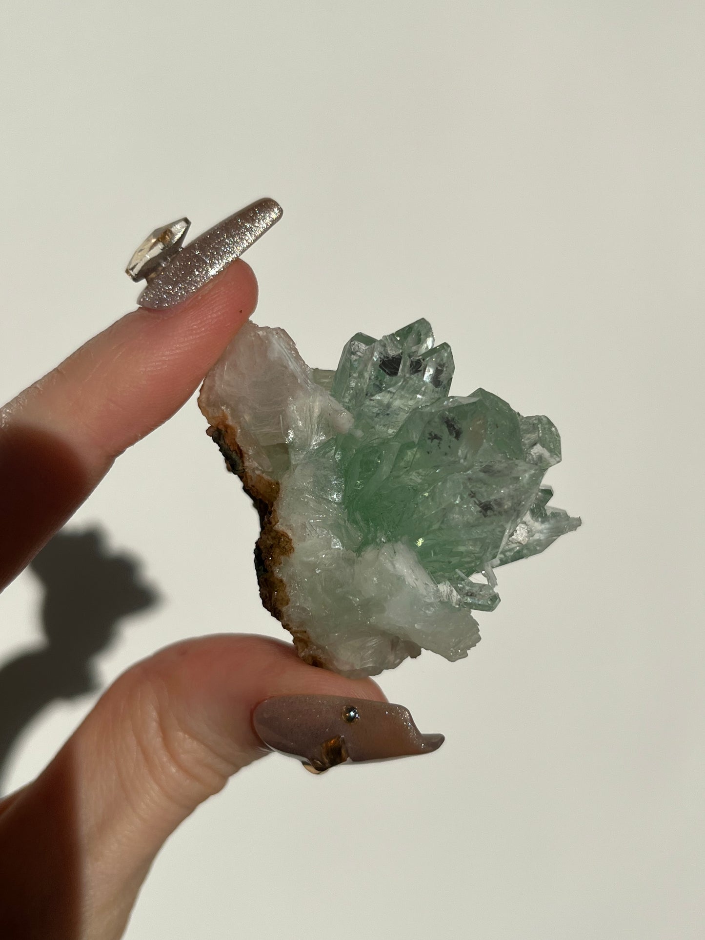 Pointed Fluorapophyllite with Stilbite and Scolecite Specimen B