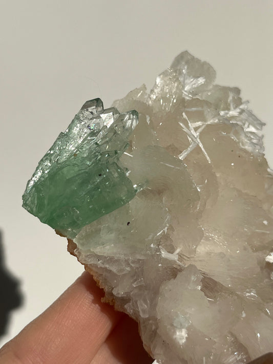 Pointed Fluorapophyllite with Stilbite and Scolecite Specimen G
