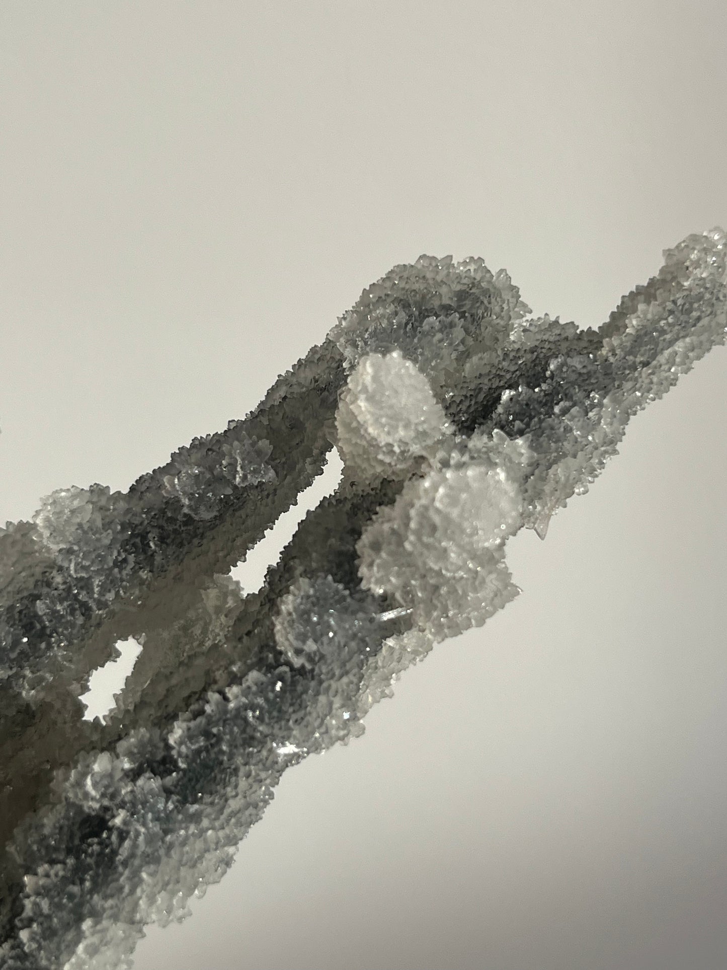 Grey Pseudostalactitic Chalcedony with Clear Heulandite Specimen D