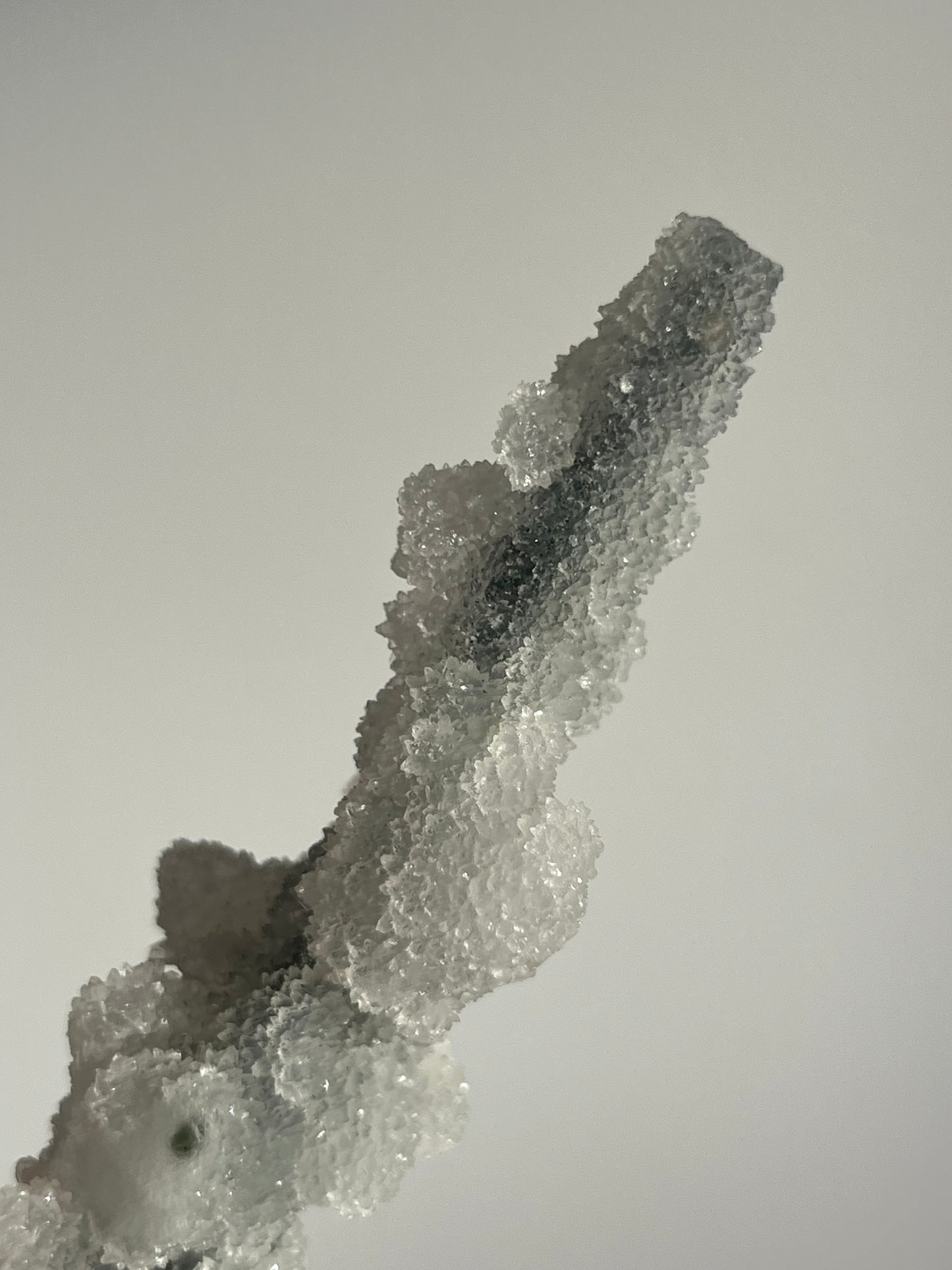 Grey Pseudostalactitic Chalcedony with Clear Heulandite Specimen F