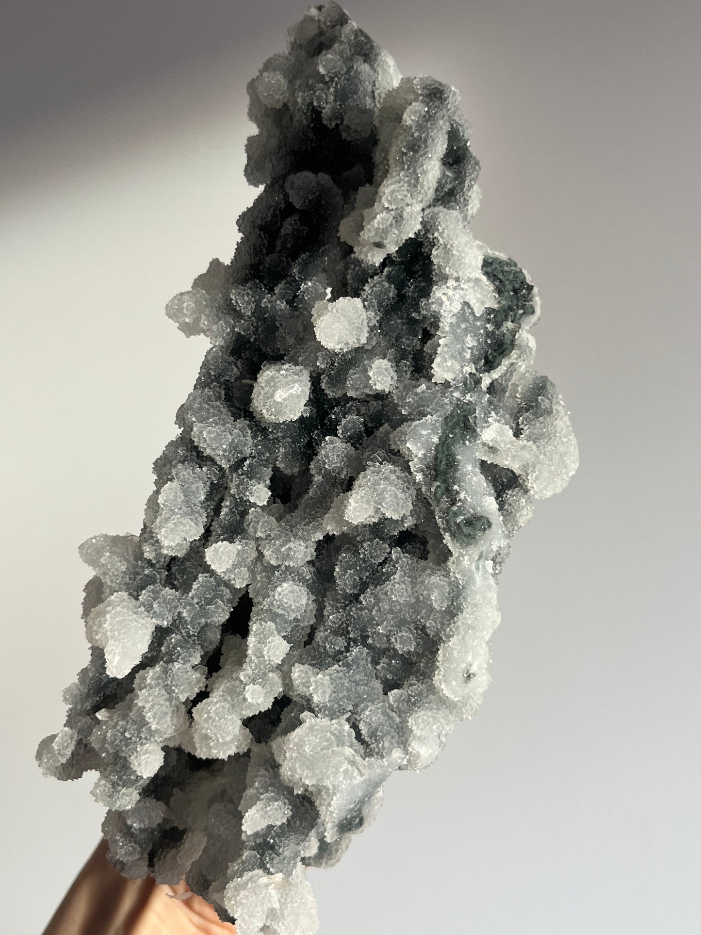 Grey Chalcedony with Clear Heulandite Specimen A