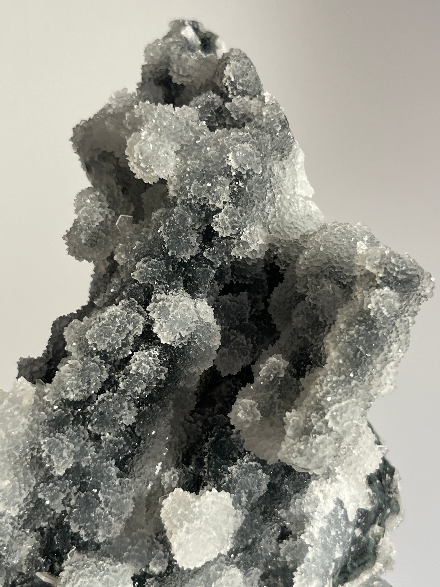 Grey Chalcedony with Clear Heulandite Specimen A