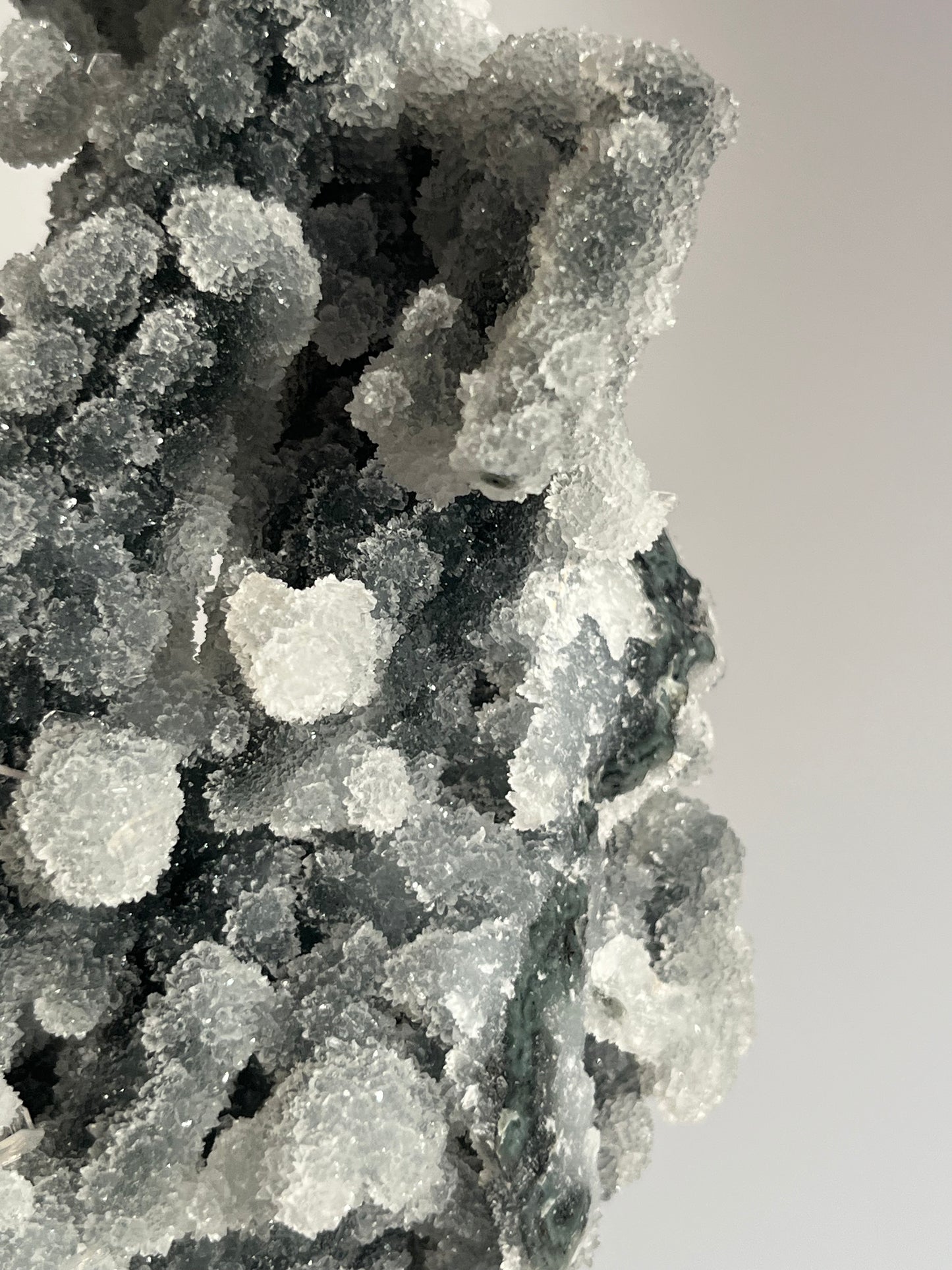 Grey Chalcedony with Clear Heulandite Specimen A