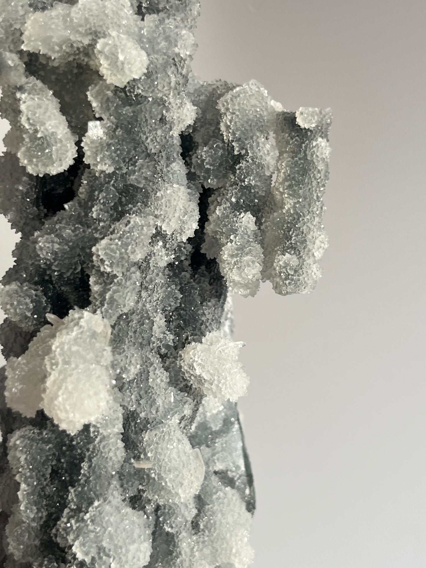 Grey Chalcedony with Clear Heulandite Specimen A