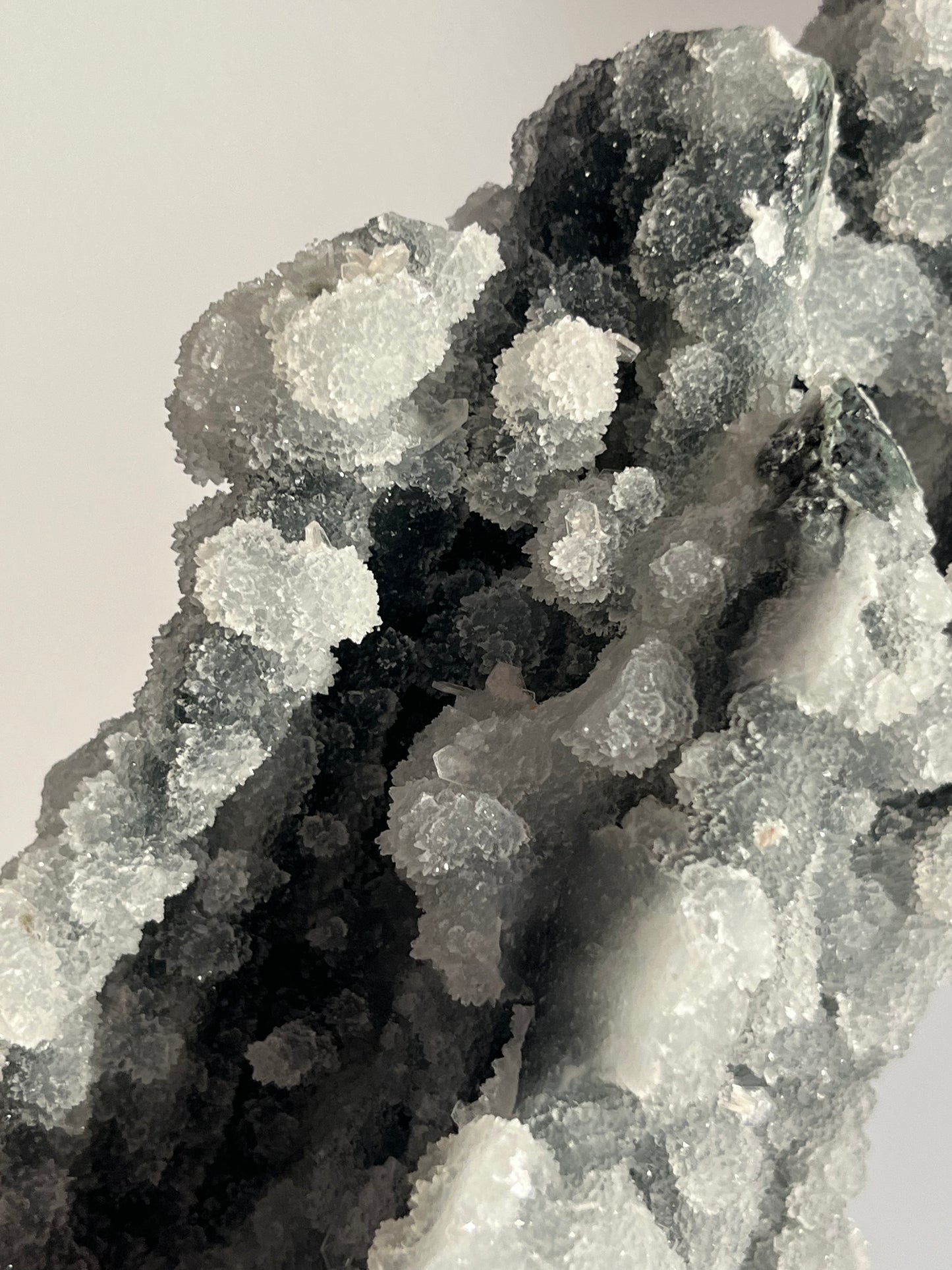 Grey Chalcedony with Clear Heulandite Specimen A