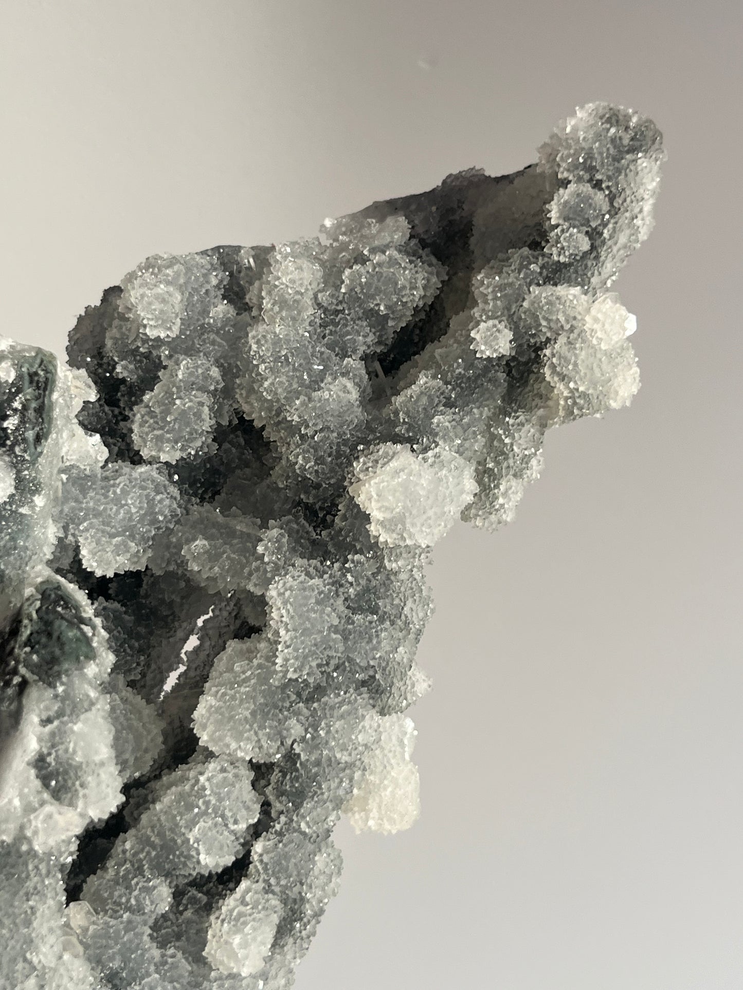 Grey Chalcedony with Clear Heulandite Specimen A