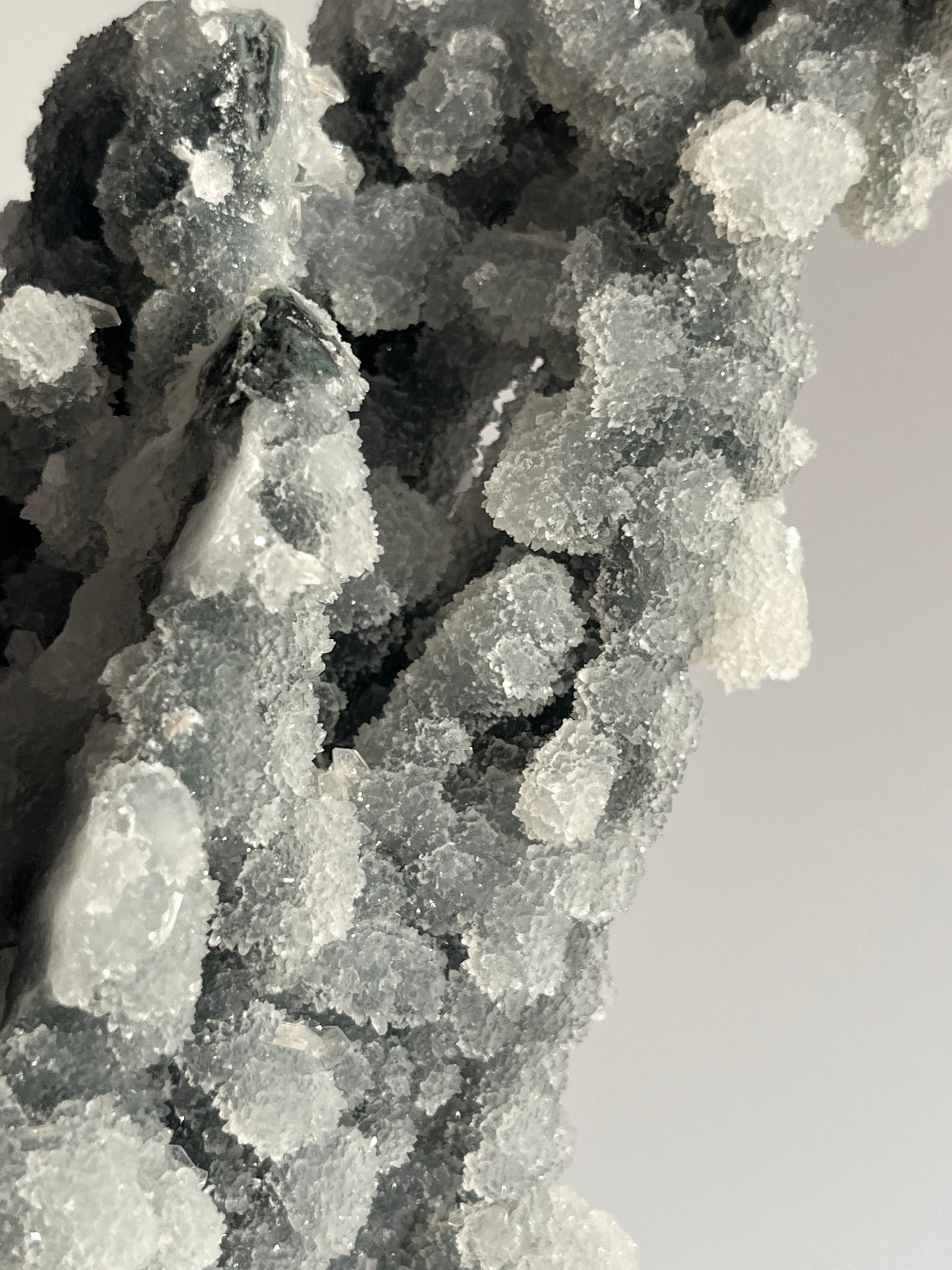 Grey Chalcedony with Clear Heulandite Specimen A