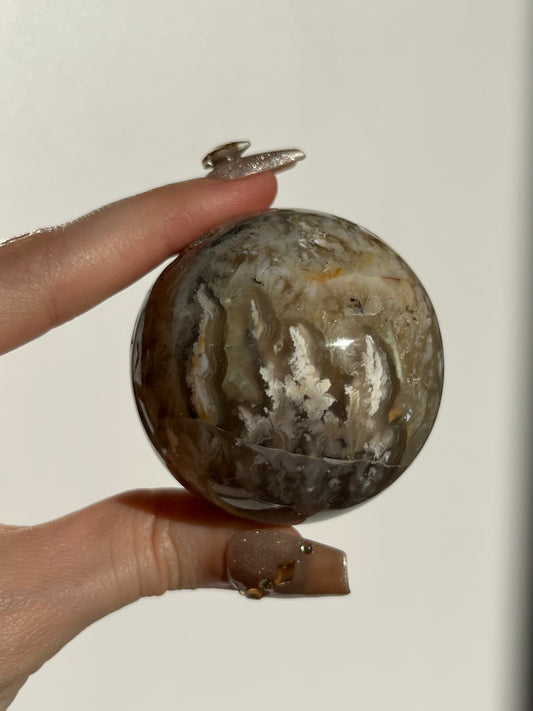 Halimun Flower Chalcedony Sphere A