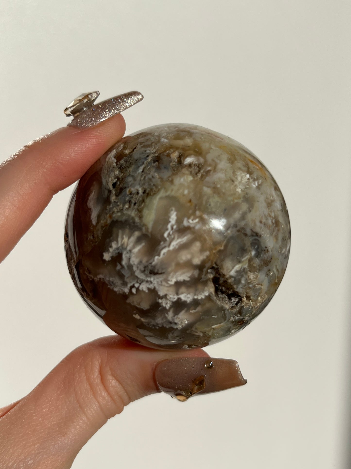 Halimun Flower Chalcedony Sphere A