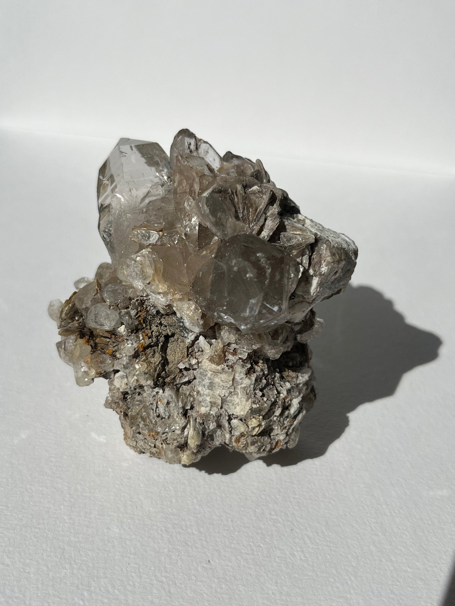 Himalayan Quartz Specimen with Muscovite, Feldspar & Siderite Inclusions