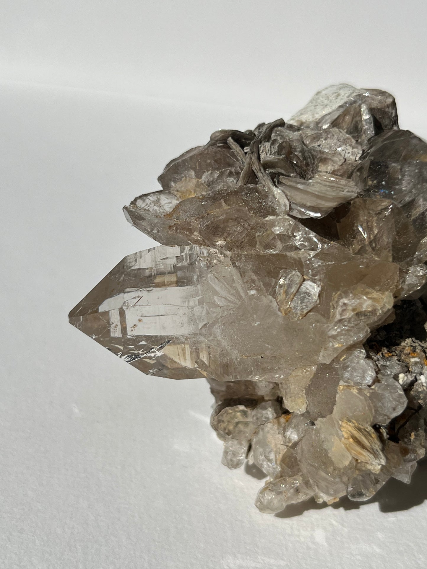 Himalayan Quartz Specimen with Muscovite, Feldspar & Siderite Inclusions