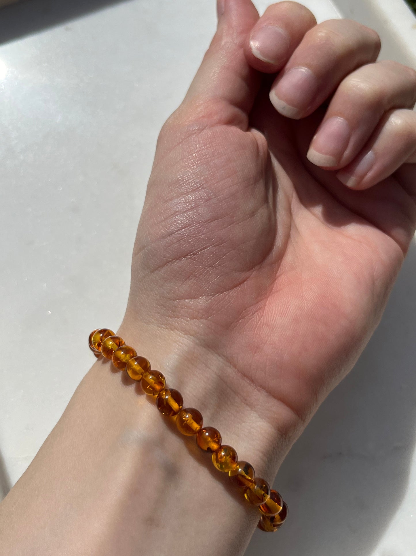 Baltic Amber 6mm Bead Bracelet