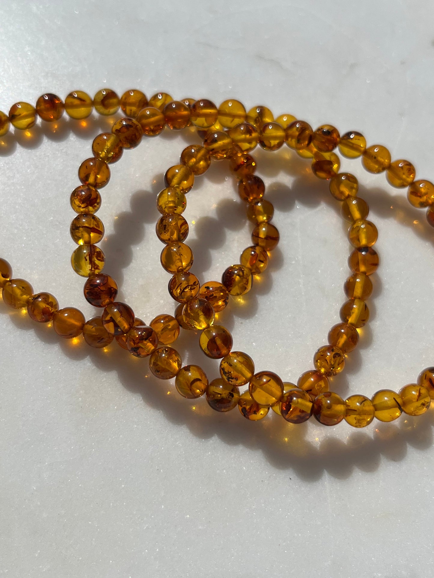 Baltic Amber 6mm Bead Bracelet