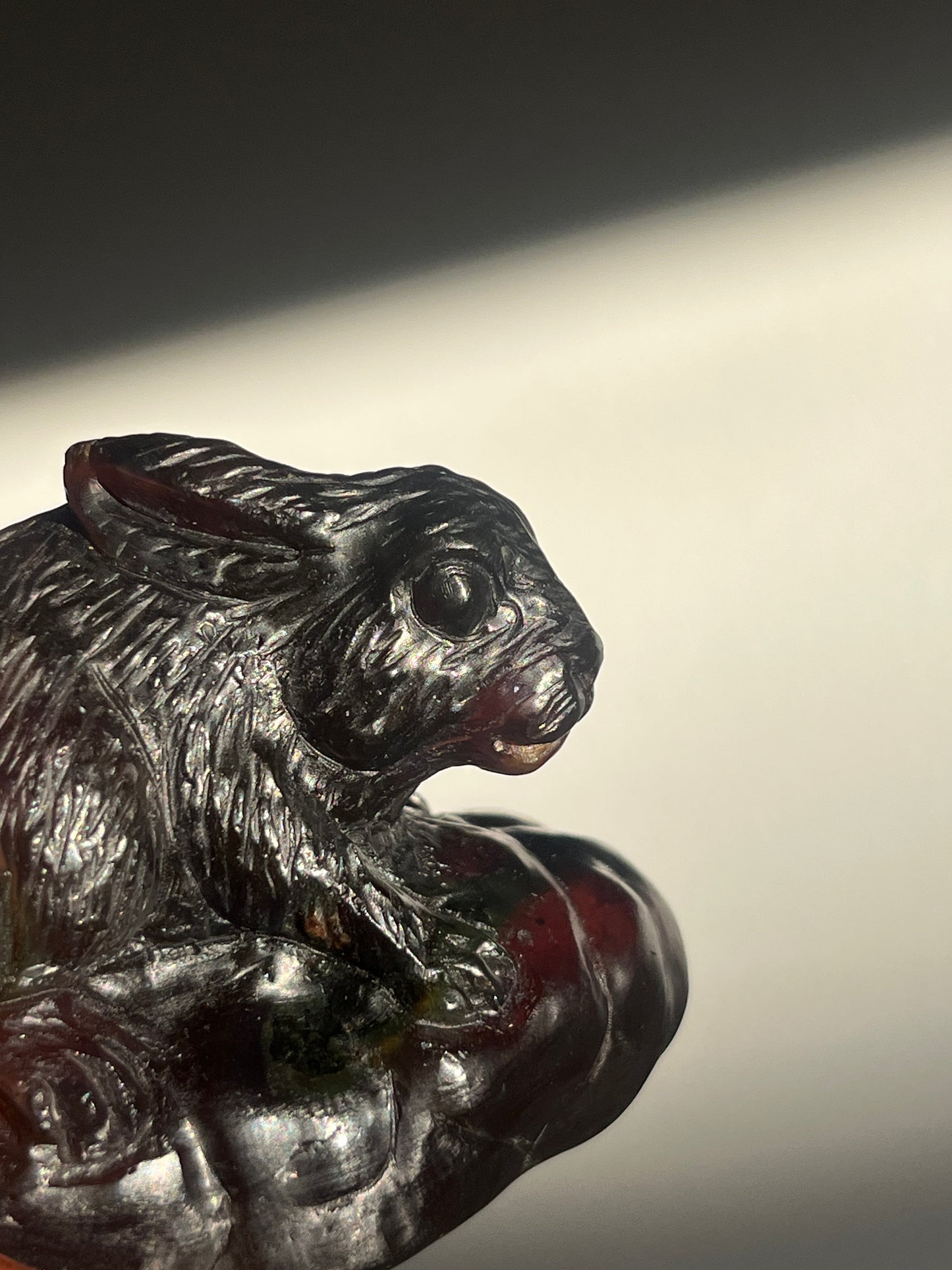 "Kelinci" Sumatran Amber Rabbit Carving