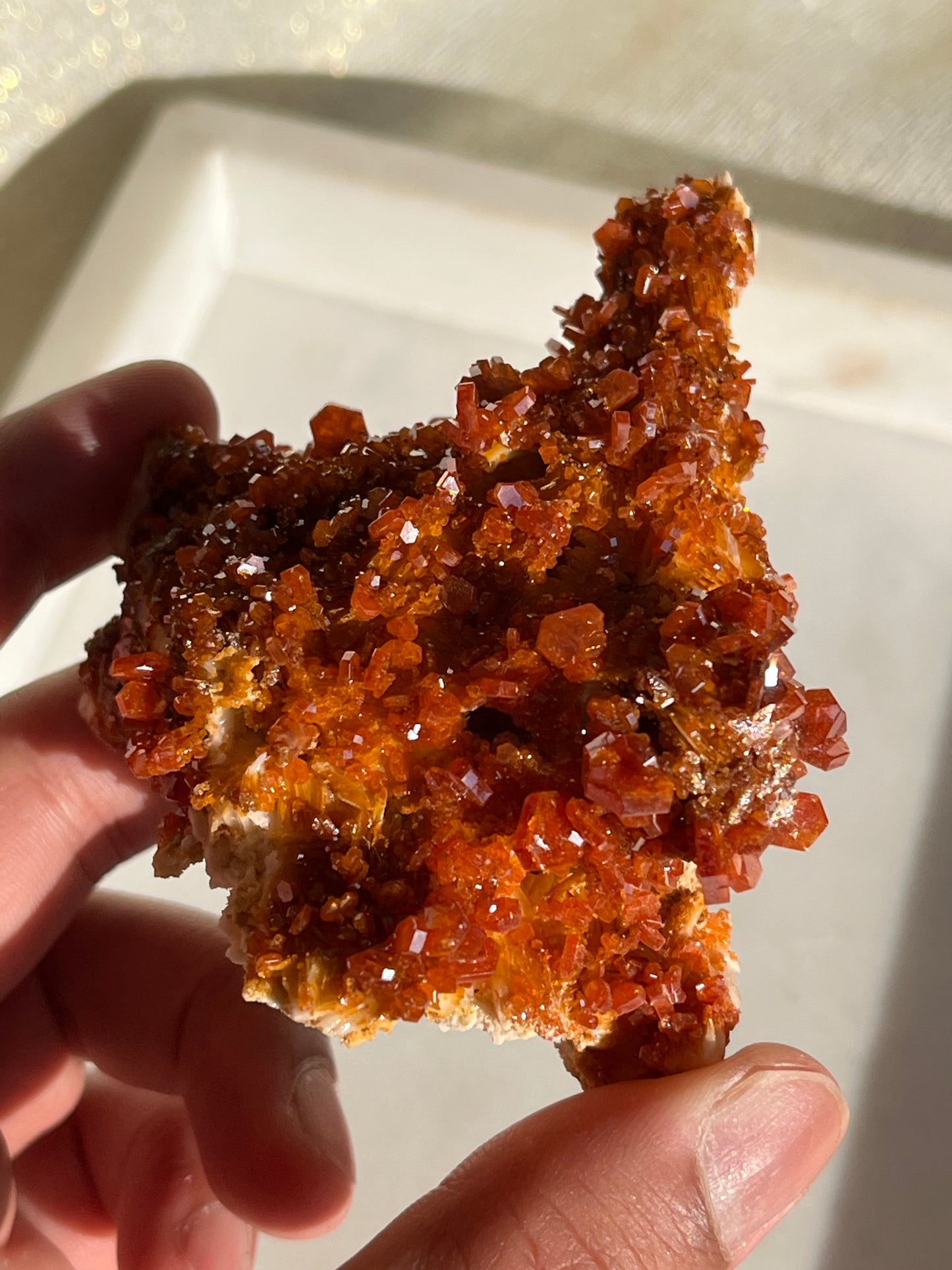 A Grade Vanadinite on Barite Specimen #A