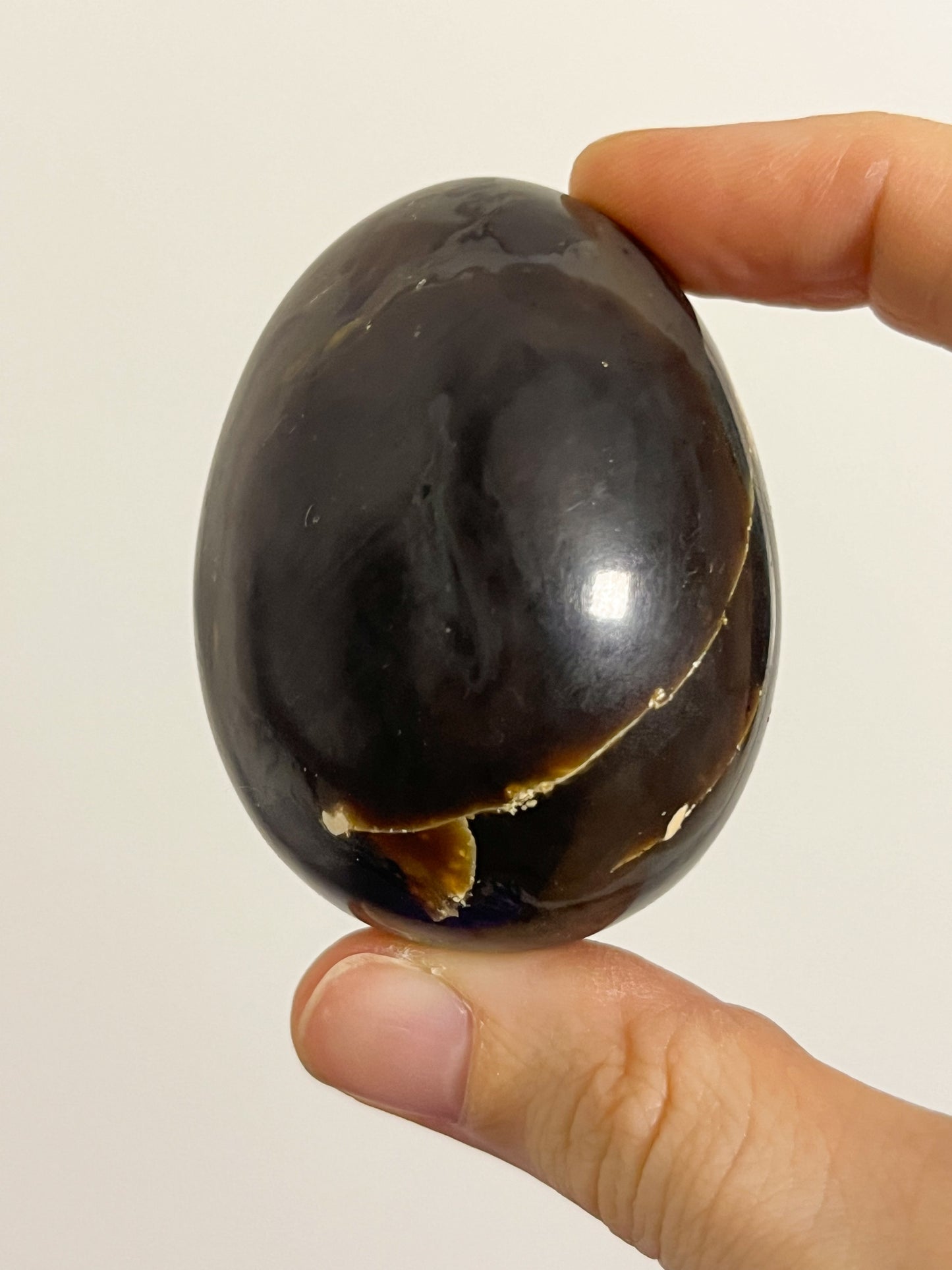 Indonesian Sumatran Amber Egg Carving #2