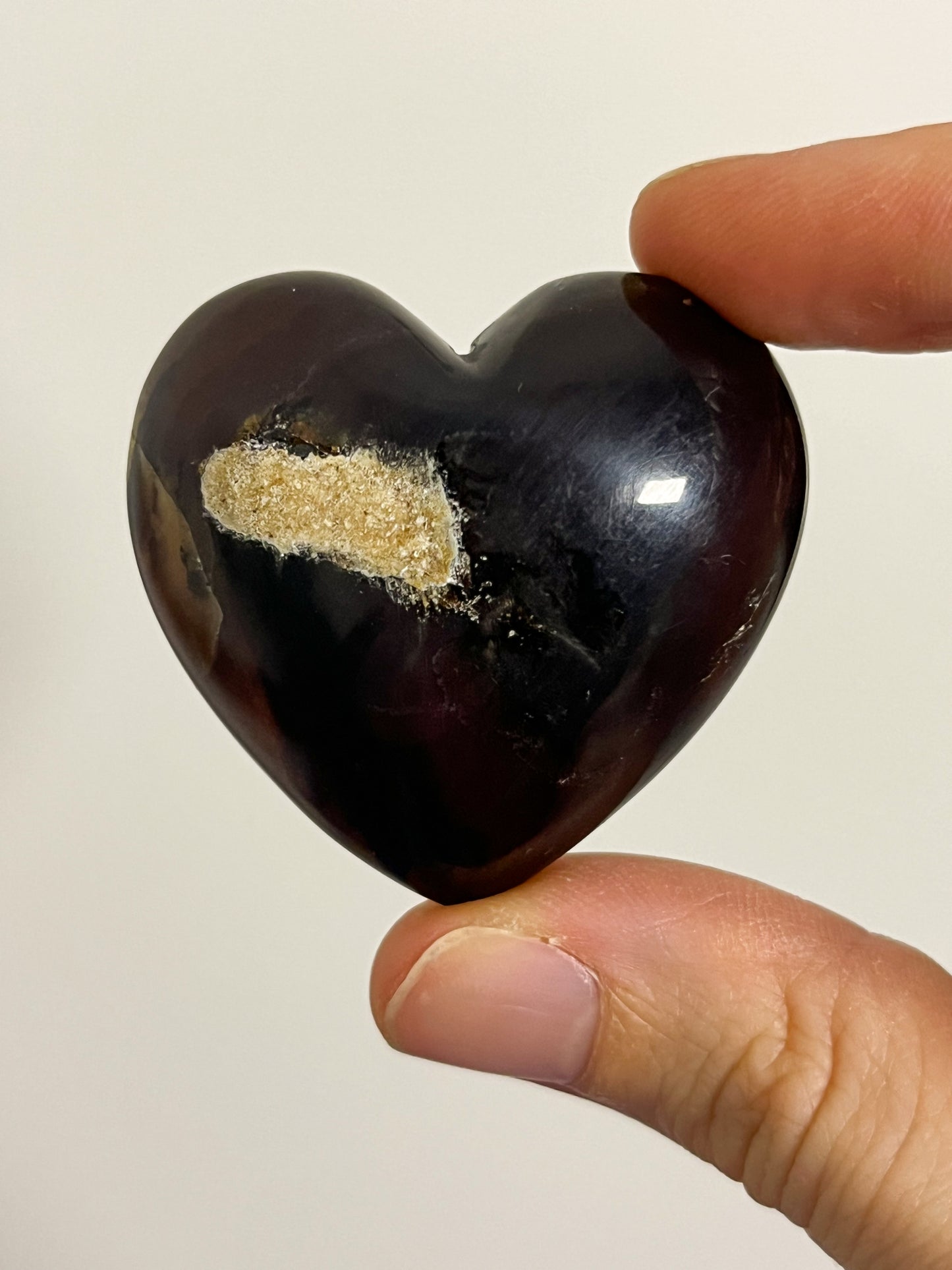 Indonesian Sumatran Amber Heart Palmstone #1