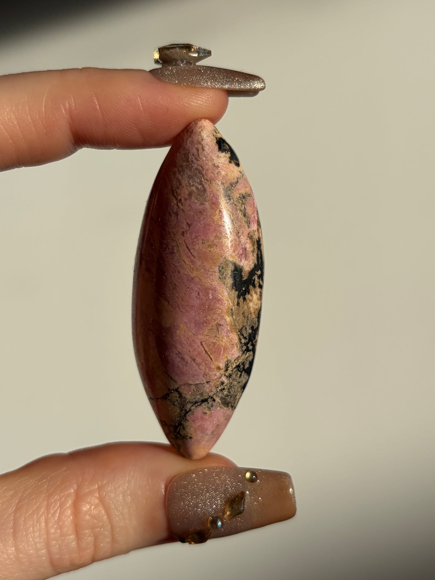 Indonesian Rhodonite and Manganese Included Shiva E